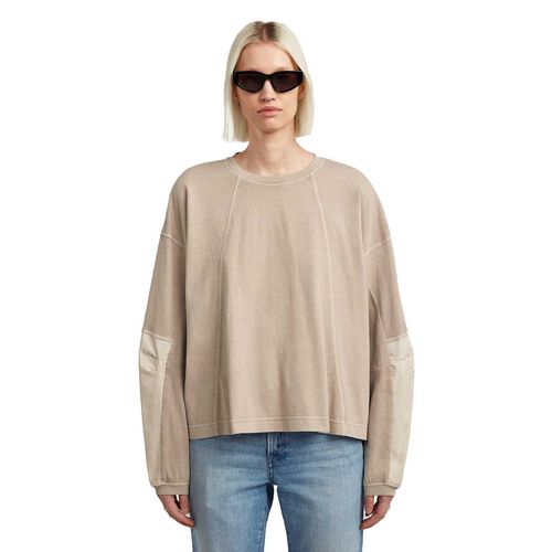 G-Star Washed 3D Mix Oversized Long Sleeve Tee